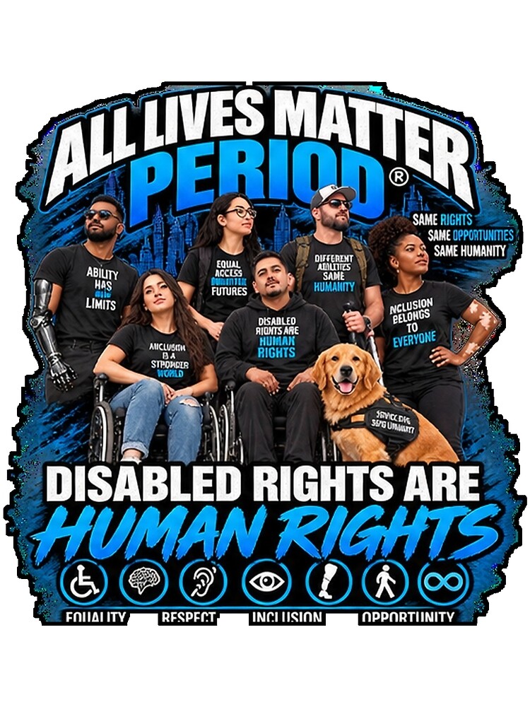 Thumbnail 3 of 3, Scarf, Disabled Rights Are Human Rights designed and sold by CommunityForAll.