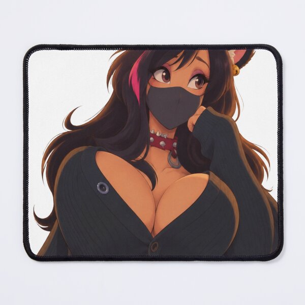 Item preview, Neko Catgirl Facemask Schoolgirl - Retro 90s Cartoon Style designed and sold by Hollow Moon Studios..
