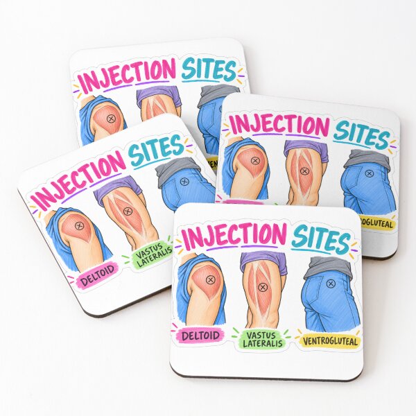 Item preview, Injection Sites Intramuscular Nursing Student Sticker designed and sold by isokinetic.