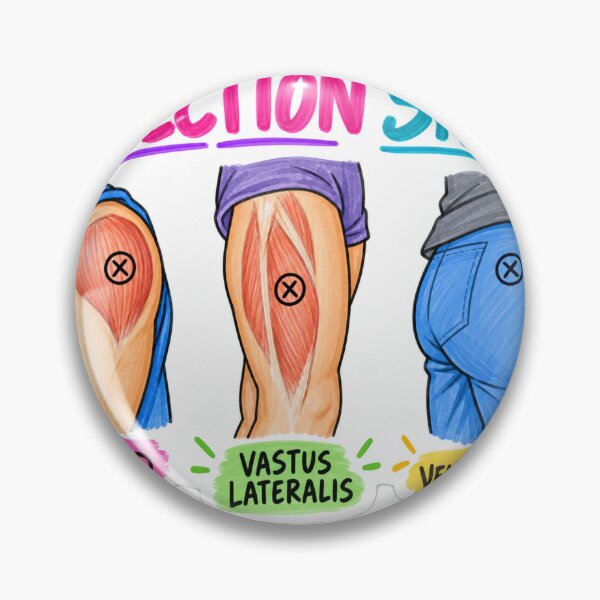 Item preview, Injection Sites Intramuscular Nursing Student Sticker designed and sold by isokinetic.