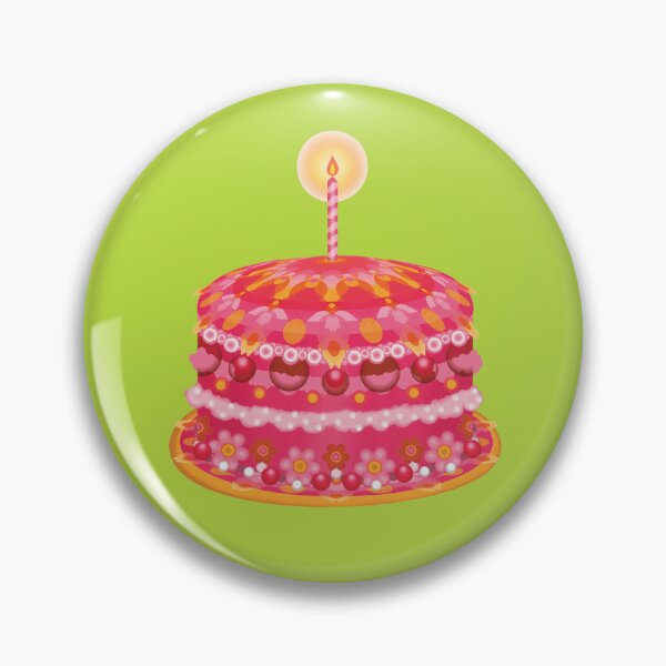 Item preview, Pretty Pink Birthday Cake designed and sold by WhimsySweet.