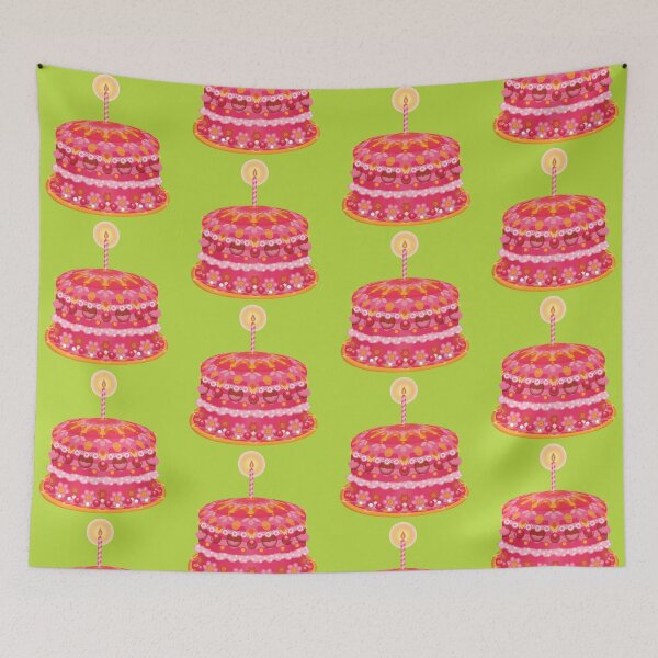 Item preview, Pretty Pink Birthday Cake designed and sold by WhimsySweet.
