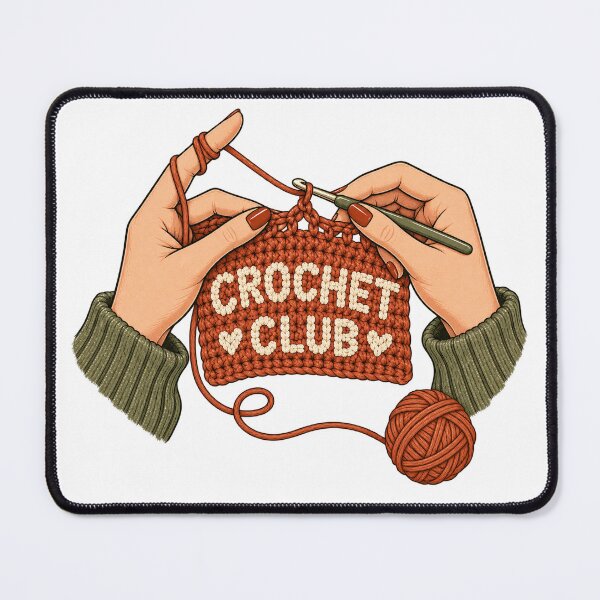 Item preview, Crochet Club Retro Yarn Maker Illustration designed and sold by Crafted.ink.