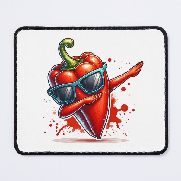 Item preview, Colorful dabbing red peppers wearing sunglasses designed and sold by der-berliner.