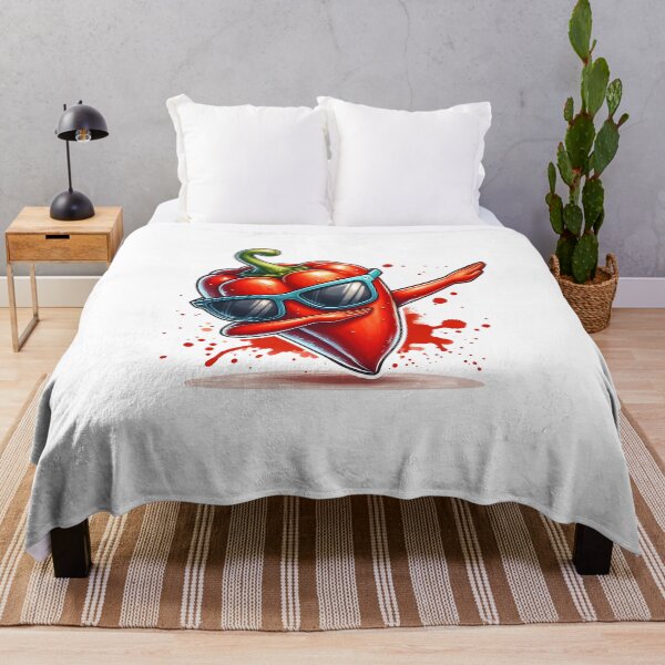 Item preview, Colorful dabbing red peppers wearing sunglasses designed and sold by der-berliner.