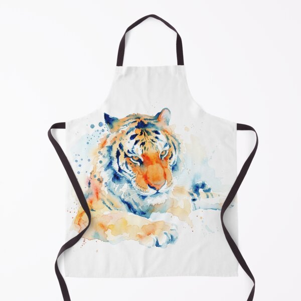 Item preview, Vibrant Resting Tiger Watercolor Big Cat Art designed and sold by caracatita75.
