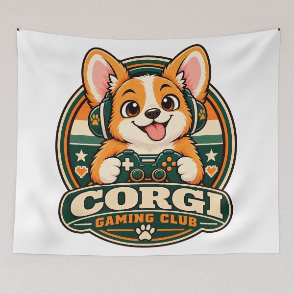 Item preview, English: Corgi Gaming Club – Retro Gamer designed and sold by OLIVER-AGOUR.