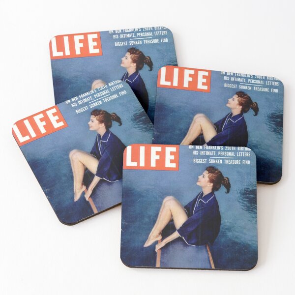 Item preview, Life Magazine Cover Vintage Girls Ladies Women Wall Art Poster Print Tee Cushion Mug Shirt designed and sold by Cool Robot Bro..
