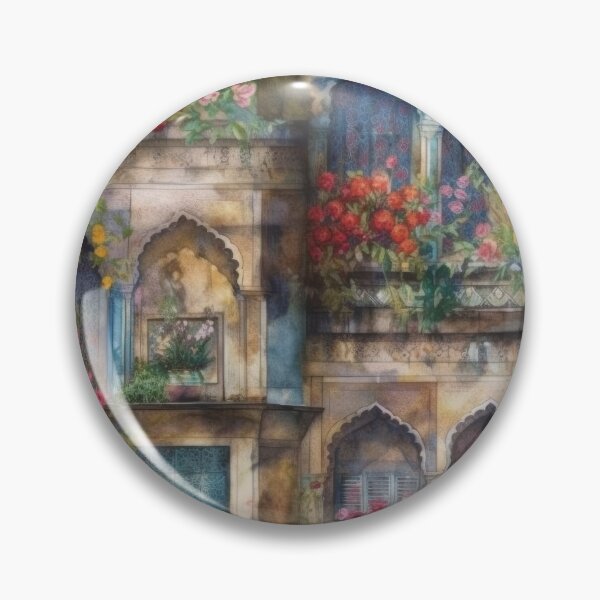 Item preview, Islamic Architecture Floral Cottagecore Balcony designed and sold by pinkal.