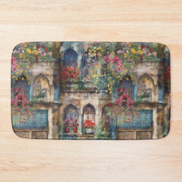 Item preview, Islamic Architecture Floral Cottagecore Balcony designed and sold by pinkal.