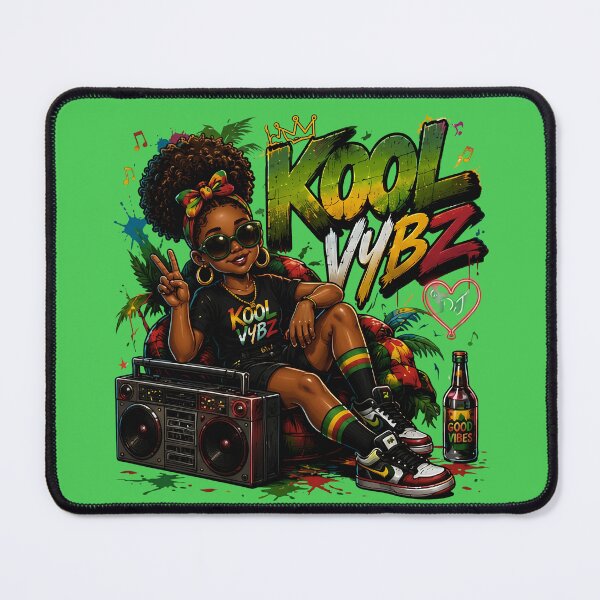 Item preview, Kool Vybz Afro Girl with Boombox Urban Graffiti Art designed and sold by digitalbob60.