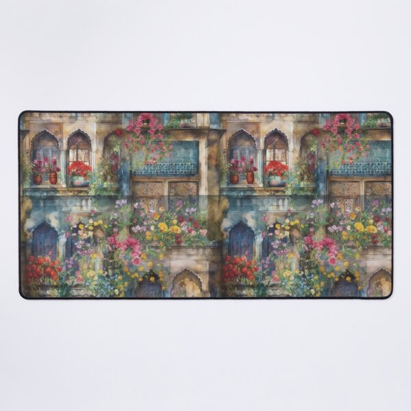 Item preview, Islamic Architecture Floral Cottagecore Balcony designed and sold by pinkal.