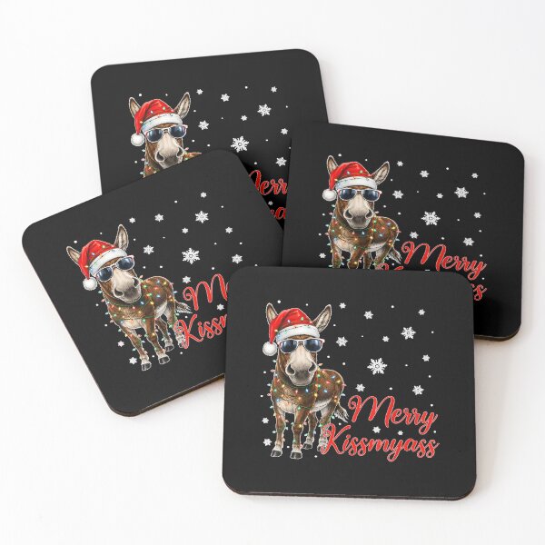 Item preview, Christmas Merry KissMyAss Donkey Snowflakes  designed and sold by TiaraHans.