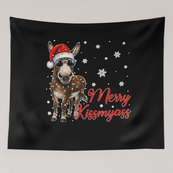 Item preview, Christmas Merry KissMyAss Donkey Snowflakes  designed and sold by TiaraHans.
