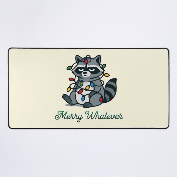 Item preview, Merry Whatever Grumpy Raccoon Christmas Humor designed and sold by Sachie's Studio.