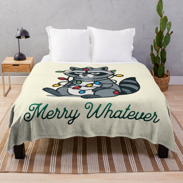 Item preview, Merry Whatever Grumpy Raccoon Christmas Humor designed and sold by Sachie's Studio.