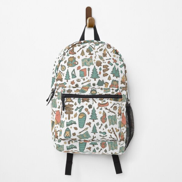 Item preview, Cute Camping Seamless Pattern Wilderness Outdoor Doodle Adventure designed and sold by mood-draftsman.
