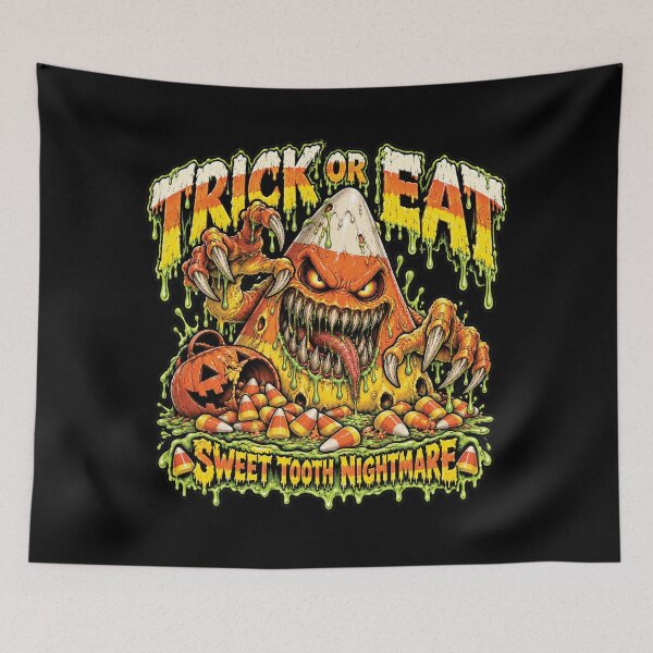 Item preview, Trick Or Eat Candy Corn Monster Halloween Art designed and sold by M. Mamdouh Artworks.