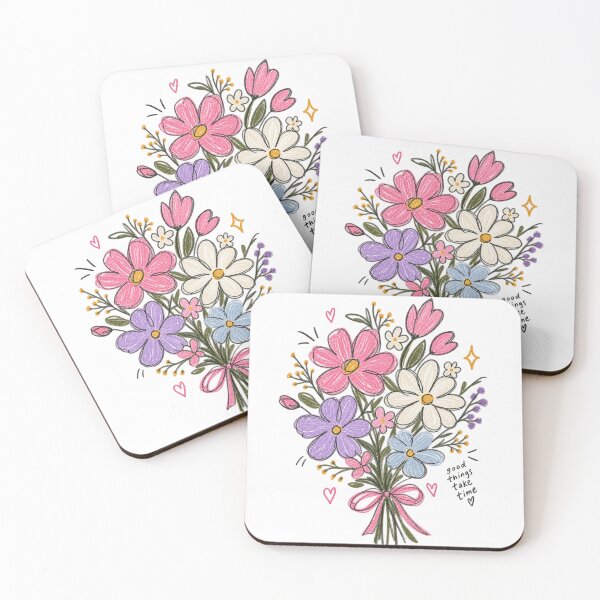 Item preview, Hand Drawn Scribble Floral Bouquet  Cute Colorful Flower Doodle designed and sold by designbyuzi.