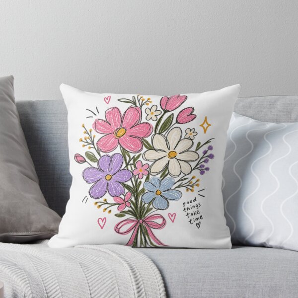 Item preview, Hand Drawn Scribble Floral Bouquet  Cute Colorful Flower Doodle designed and sold by designbyuzi.