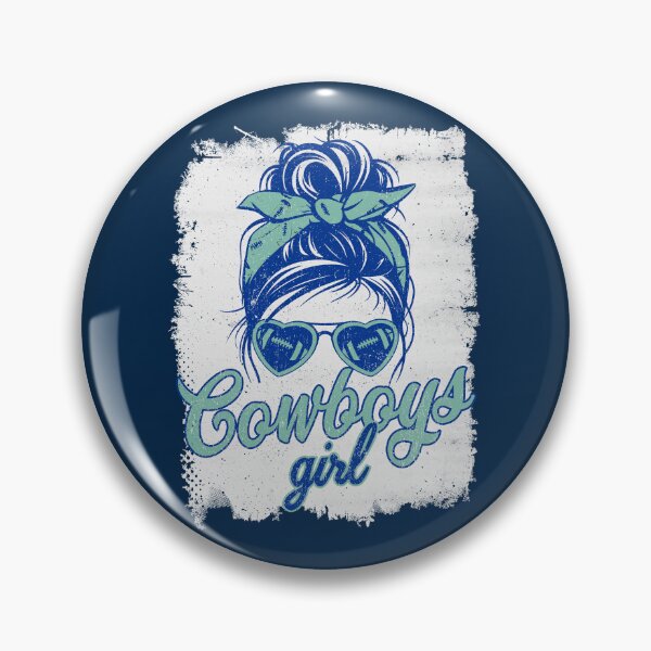 Item preview, Vintage Cowboys Girl Messy Bun Distressed Football Fan Team Spirit designed and sold by RockTheFeal.