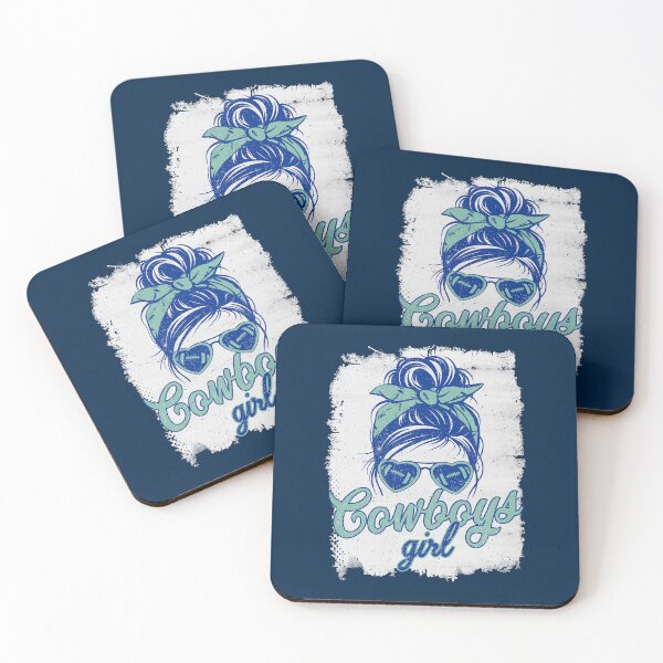 Item preview, Vintage Cowboys Girl Messy Bun Distressed Football Fan Team Spirit designed and sold by RockTheFeal.