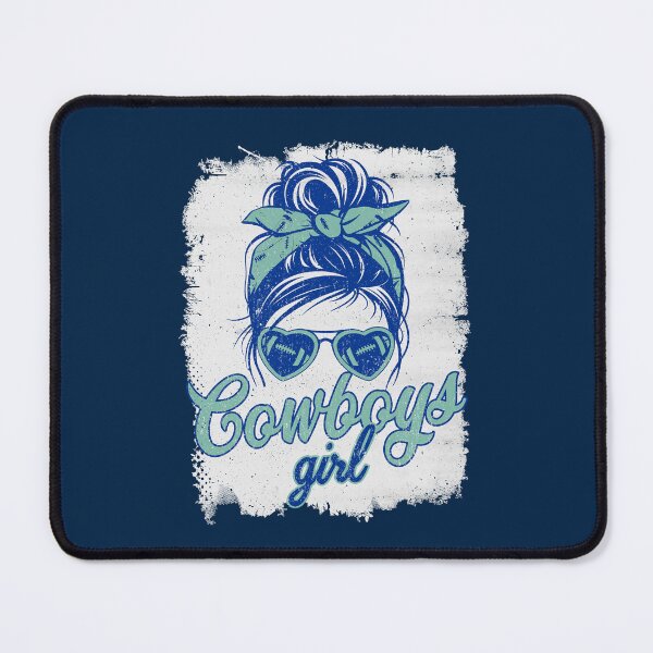 Item preview, Vintage Cowboys Girl Messy Bun Distressed Football Fan Team Spirit designed and sold by RockTheFeal.