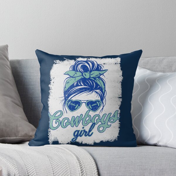 Item preview, Vintage Cowboys Girl Messy Bun Distressed Football Fan Team Spirit designed and sold by RockTheFeal.