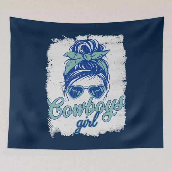 Item preview, Vintage Cowboys Girl Messy Bun Distressed Football Fan Team Spirit designed and sold by RockTheFeal.