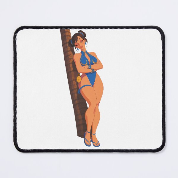 Item preview, Blue Swimsuit Palm Tree - Retro 90s Anime Style designed and sold by Hollow Moon Studios..