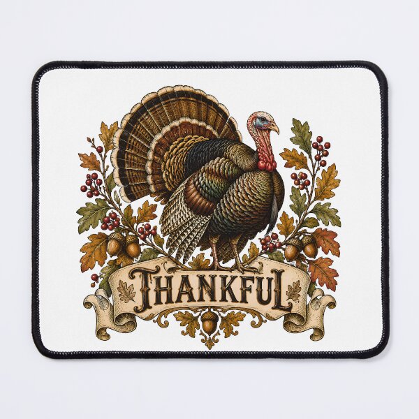 Item preview, Thankful Vintage Turkey - Retro Thanksgiving Autumn Fall designed and sold by Neurospicy Trolls.