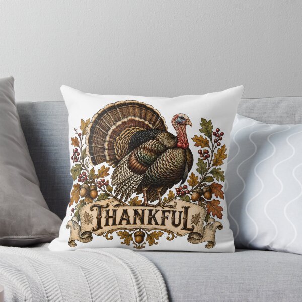 Item preview, Thankful Vintage Turkey - Retro Thanksgiving Autumn Fall designed and sold by Neurospicy Trolls.