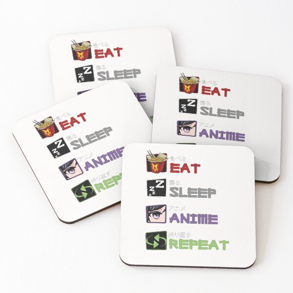 Item preview, EAT SLEEP ANIME REPEAT designed and sold by MSMartgallery.