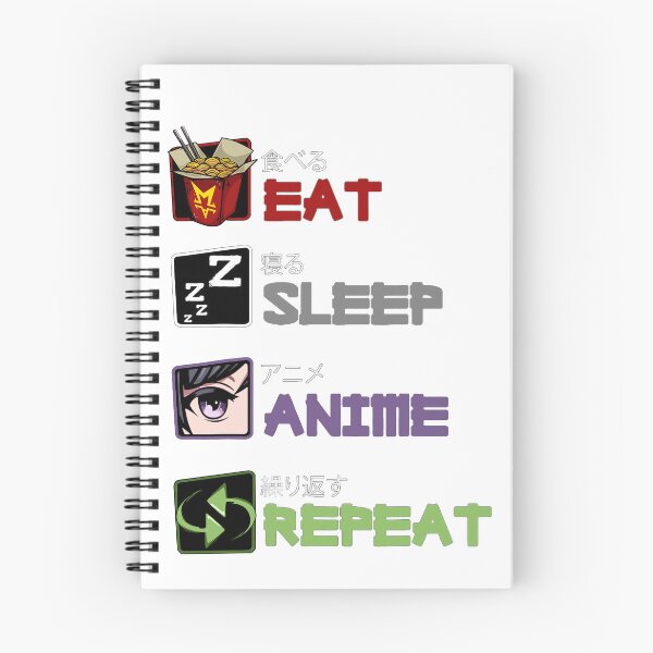 Item preview, EAT SLEEP ANIME REPEAT designed and sold by MSMartgallery.