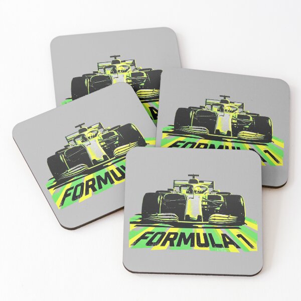 Item preview, Formula 1 Racing Car Neon Yellow Front View Motorsport Graphic designed and sold by KiwiRider.