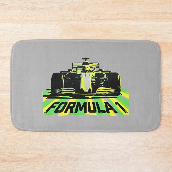 Item preview, Formula 1 Racing Car Neon Yellow Front View Motorsport Graphic designed and sold by KiwiRider.