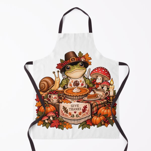 Item preview, Give Thanks Goblincore Thanksgiving Frog - Pumpkin Pie Cottagecore Fall Feast designed and sold by Neurospicy Trolls.