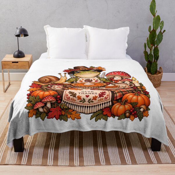 Item preview, Give Thanks Goblincore Thanksgiving Frog - Pumpkin Pie Cottagecore Fall Feast designed and sold by Neurospicy Trolls.