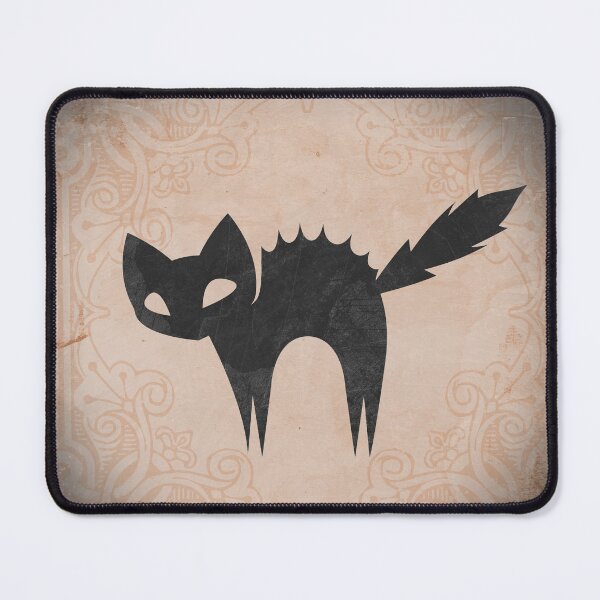 Item preview, A Spooky Arched Black Cat Jagged Silhouette in Faded Orange designed and sold by Ghoul Enterprises.