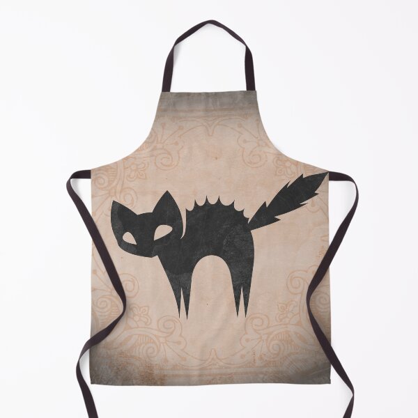 Item preview, A Spooky Arched Black Cat Jagged Silhouette in Faded Orange designed and sold by Ghoul Enterprises.