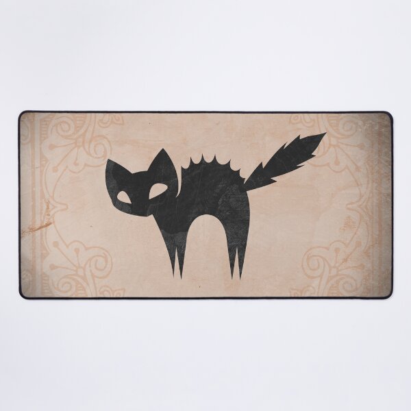 Item preview, A Spooky Arched Black Cat Jagged Silhouette in Faded Orange designed and sold by Ghoul Enterprises.