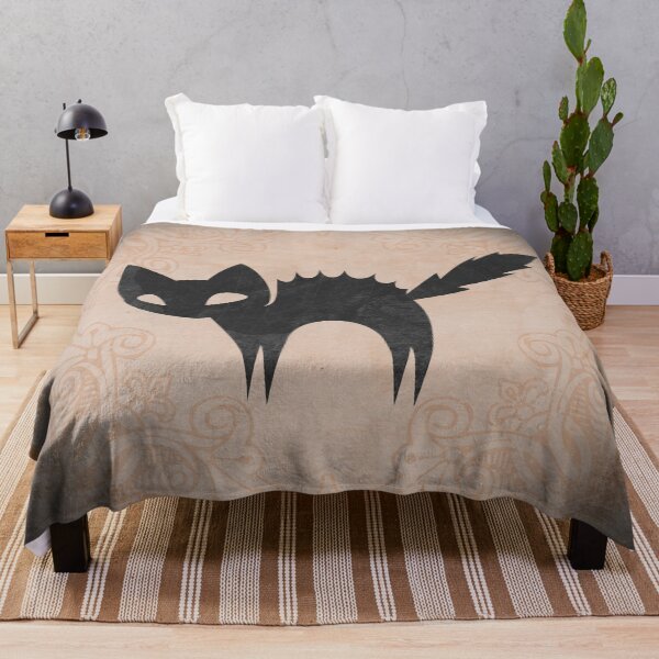 Item preview, A Spooky Arched Black Cat Jagged Silhouette in Faded Orange designed and sold by Ghoul Enterprises.