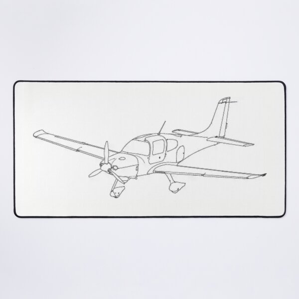 Item preview, cirrus sr22 line art or sr20 plane designed and sold by PilotandPlane.