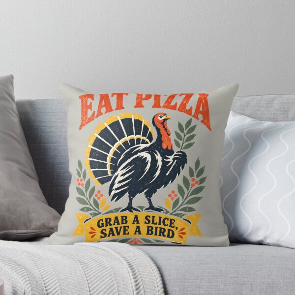 Item preview, Eat Pizza Save A Bird Thanksgiving Turkey designed and sold by MagicTheDog.