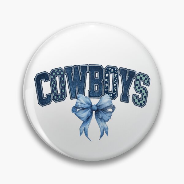 Item preview, Cowboys Blue Coquette Bow Distressed Football Team Spirit designed and sold by RockTheFeal.