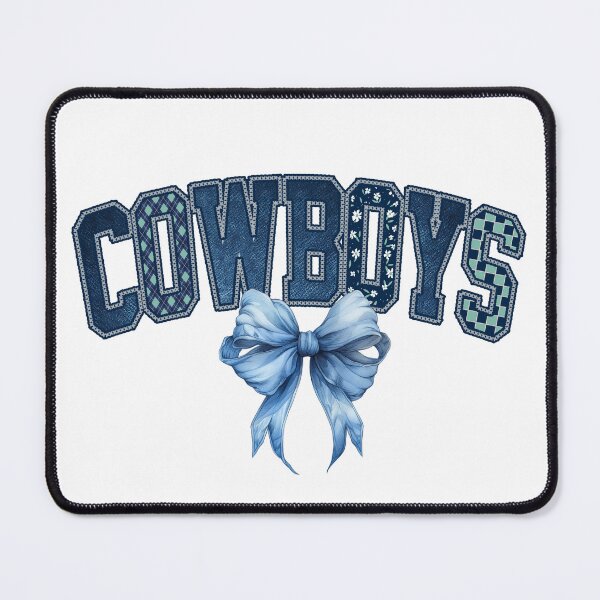 Item preview, Cowboys Blue Coquette Bow Distressed Football Team Spirit designed and sold by RockTheFeal.