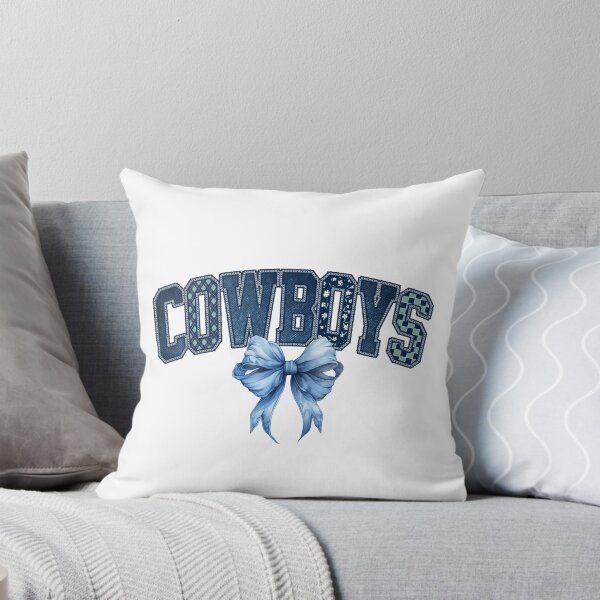 Item preview, Cowboys Blue Coquette Bow Distressed Football Team Spirit designed and sold by RockTheFeal.