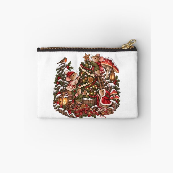Item preview, Cozy Mice Decorating Christmas Tree - Cottagecore Goblincore Woodland Yule Mouse designed and sold by Neurospicy Trolls.