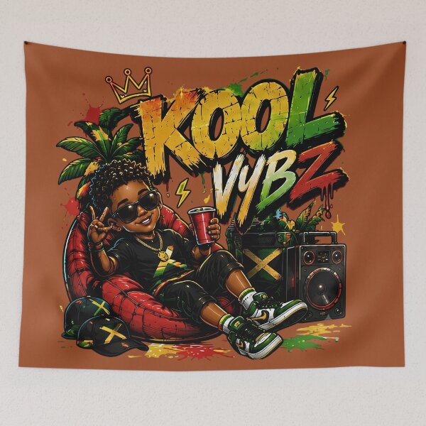 Item preview, Kool Vybz Reggae Island Vibe Chill Kid Graphic Art designed and sold by digitalbob60.