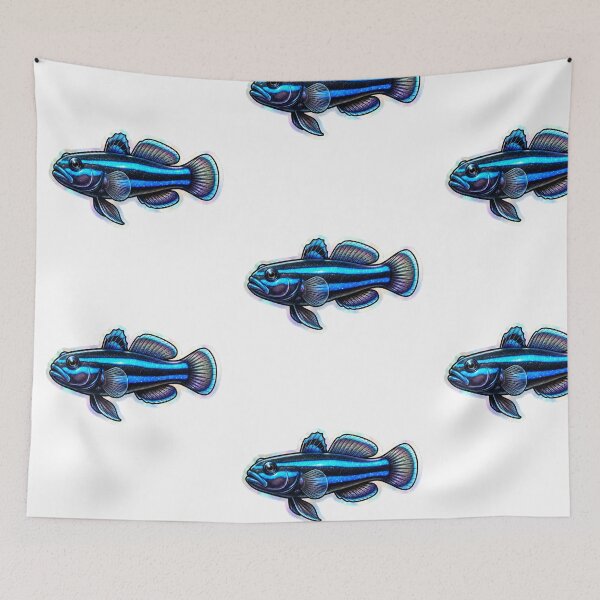 Item preview, Neon Goby Galaxy Style Reef Fish Art designed and sold by KenworksDigital.
